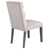 Carla Upholstered Dining Side Chair Stone (Set Of 2) 106683 - Ella Furniture