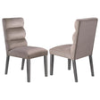 Carla Upholstered Dining Side Chair Stone (Set Of 2) 106684 - Ella Furniture