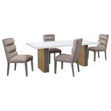 Carla Upholstered Dining Side Chair Stone (Set Of 2) 106684 - Ella Furniture