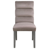 Carla Upholstered Dining Side Chair Stone (Set Of 2) 106684 - Ella Furniture
