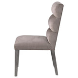 Carla Upholstered Dining Side Chair Stone (Set Of 2) 106684 - Ella Furniture