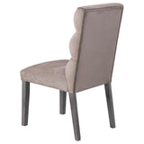 Carla Upholstered Dining Side Chair Stone (Set Of 2) 106684 - Ella Furniture
