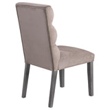 Carla Upholstered Dining Side Chair Stone (Set Of 2) 106684 - Ella Furniture