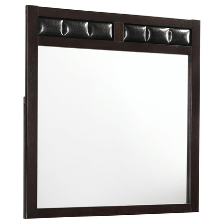 Carlton Cappuccino And Black Upholstered Panel Bedroom Set - Ella Furniture