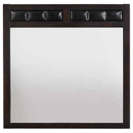 Carlton Cappuccino And Black Upholstered Panel Bedroom Set - Ella Furniture