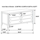 Carlton Cappuccino And Black Upholstered Panel Bedroom Set - Ella Furniture