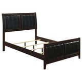 Carlton Cappuccino And Black Upholstered Panel Bedroom Set - Ella Furniture