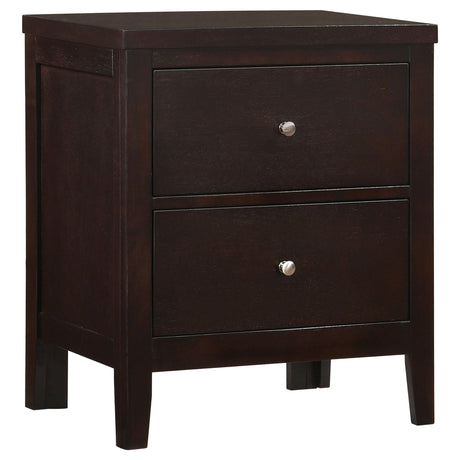 Carlton Cappuccino And Black Upholstered Panel Bedroom Set - Ella Furniture