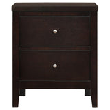 Carlton Cappuccino And Black Upholstered Panel Bedroom Set - Ella Furniture