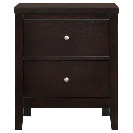 Carlton Cappuccino And Black Upholstered Panel Bedroom Set - Ella Furniture