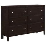 Carlton Cappuccino And Black Upholstered Panel Bedroom Set - Ella Furniture