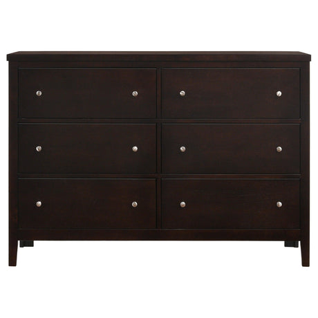 Carlton Cappuccino And Black Upholstered Panel Bedroom Set - Ella Furniture
