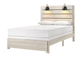 Carter White Modern Contemporary Solid Wood And Veneers LED King Bed - Ella Furniture