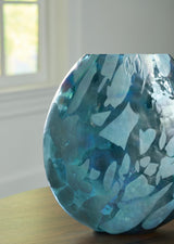 Cartshaw Iridescent Teal Vase detail view