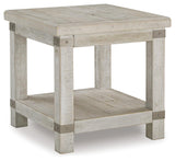 Carynhurst White Wash Gray Coffee Table With 1 End Table - Ella Furniture