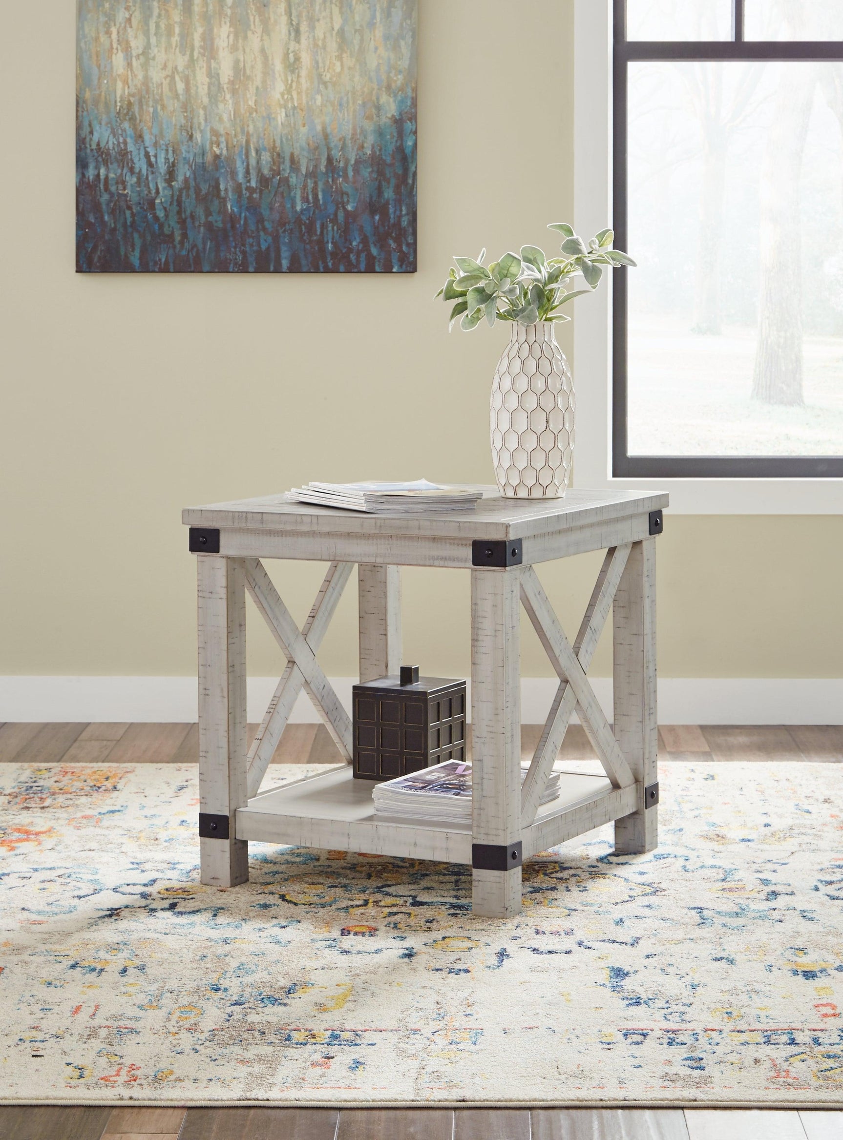 Carynhurst Whitewash 2 End Tables - Ella Furniture