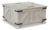 Carynhurst Whitewash Coffee Table With 2 End Tables - Ella Furniture