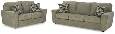 Cascilla Pewter Sofa And Loveseat - Ella Furniture