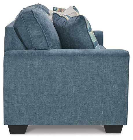 Cashton Blue Sofa And Loveseat - Ella Furniture