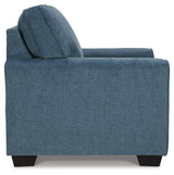 Cashton Blue Sofa, Loveseat, Chair And Ottoman - Ella Furniture