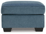 Cashton Blue Sofa, Loveseat, Chair And Ottoman - Ella Furniture