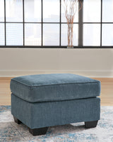 Cashton Blue Sofa, Loveseat, Chair And Ottoman - Ella Furniture