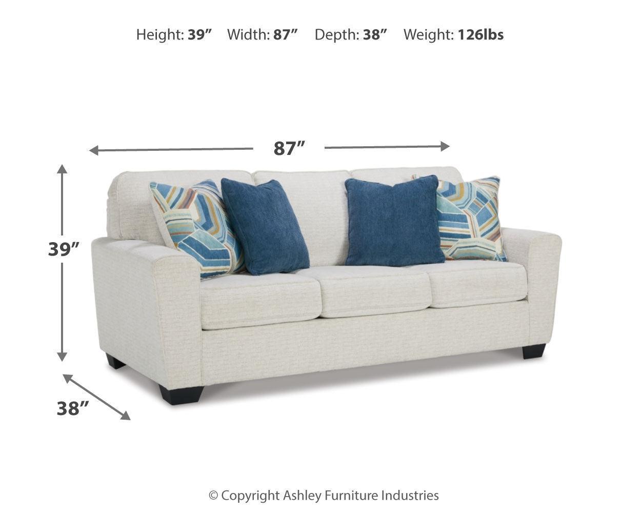 Cashton Snow Sofa And Loveseat - Ella Furniture