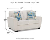 Cashton Snow Sofa And Loveseat - Ella Furniture