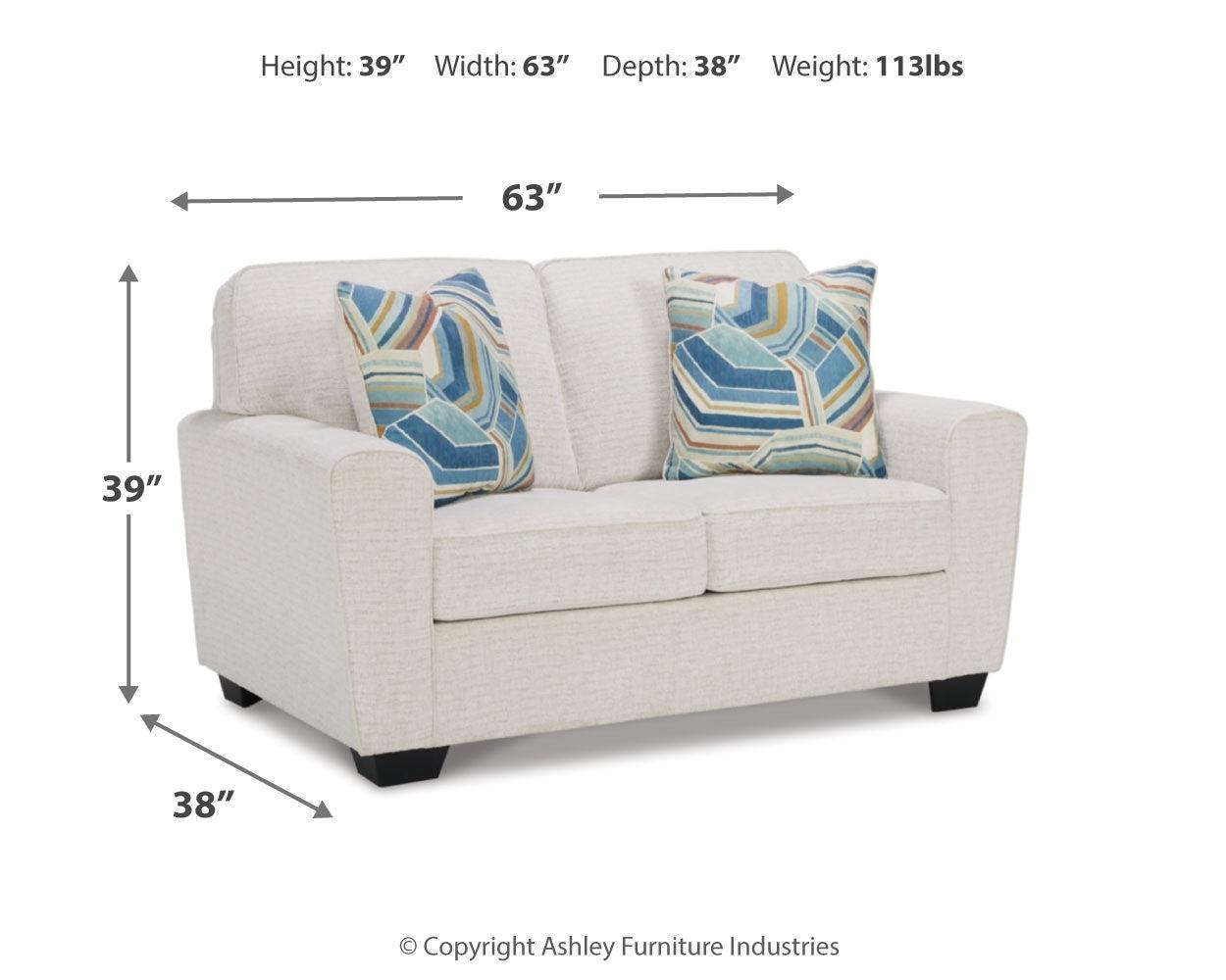 Cashton Snow Sofa And Loveseat - Ella Furniture