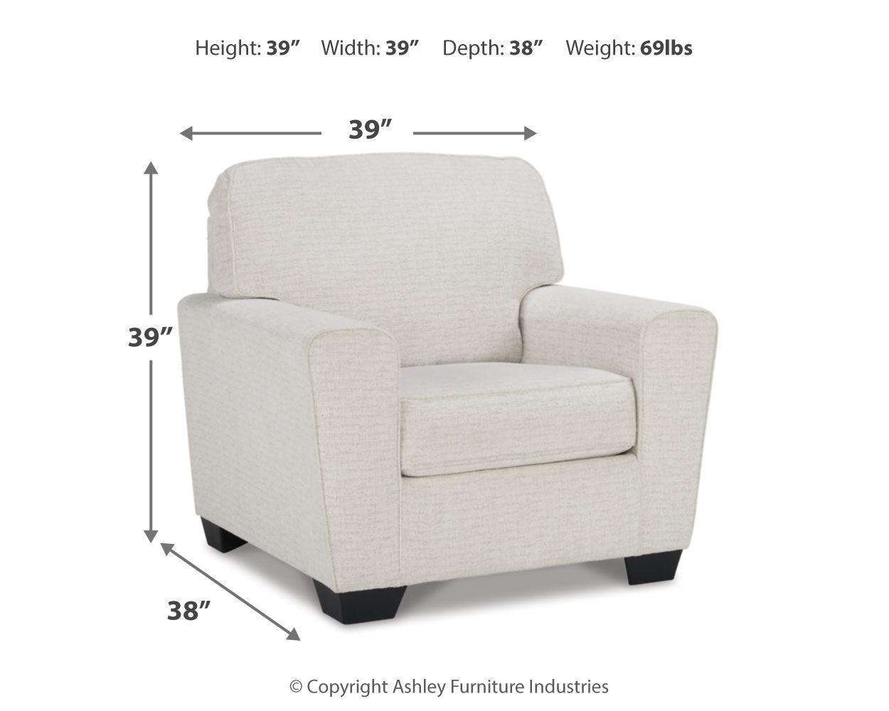 Cashton Snow Sofa, Loveseat, Chair And Ottoman - Ella Furniture