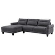 Caspian Upholstered Curved Arms Sectional Sofa Grey 509540 - Ella Furniture