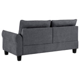 Caspian Upholstered Curved Arms Sectional Sofa Grey 509540 - Ella Furniture