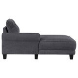 Caspian Upholstered Curved Arms Sectional Sofa Grey 509540 - Ella Furniture