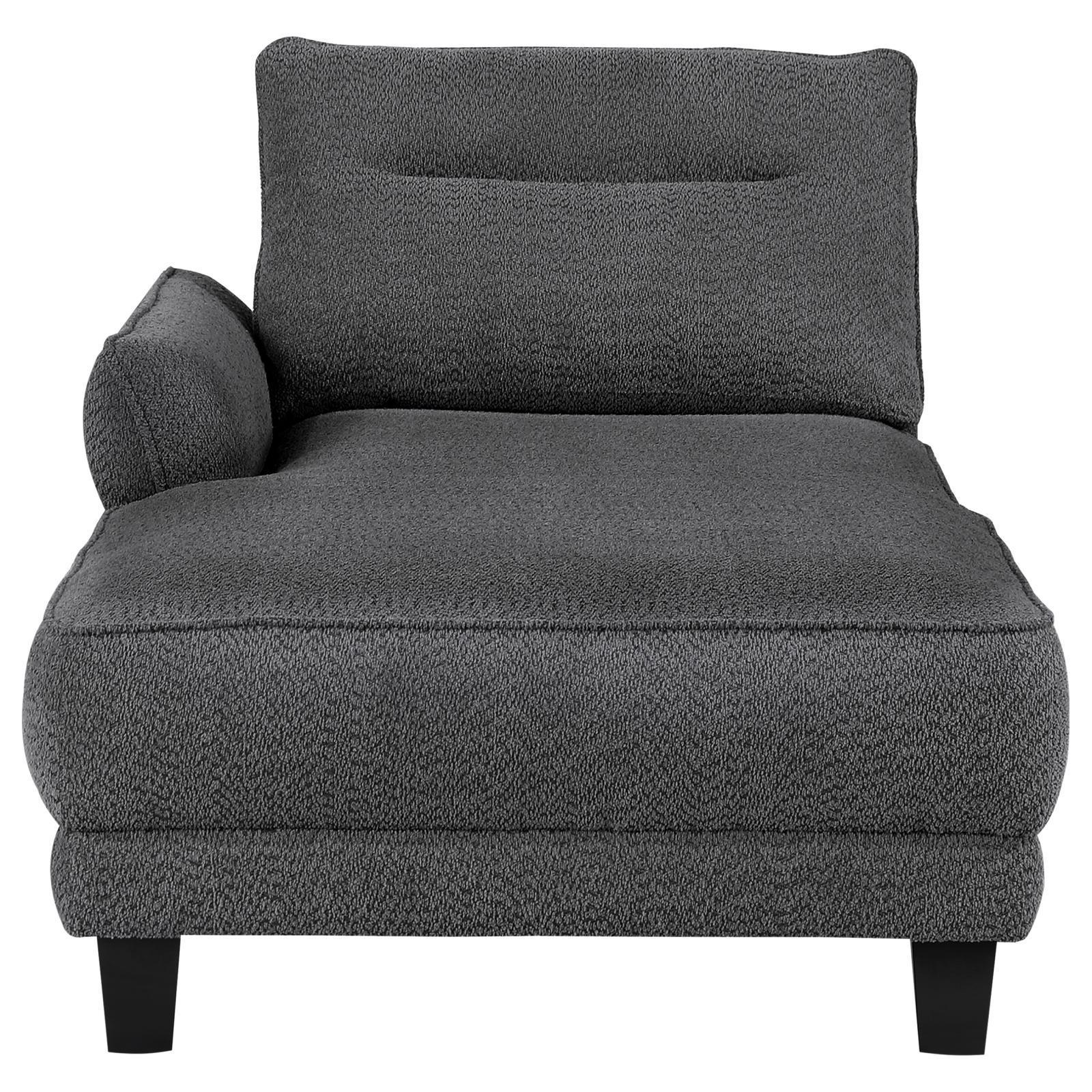 Caspian Upholstered Curved Arms Sectional Sofa Grey 509540 - Ella Furniture