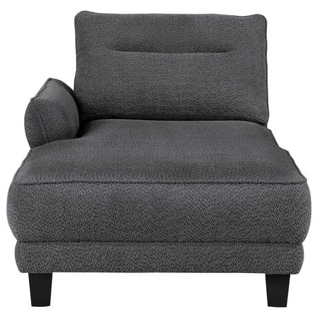 Caspian Upholstered Curved Arms Sectional Sofa Grey 509540 - Ella Furniture