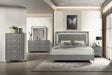 Cassandra High Gloss Grey Bedroom Set with LED Lighting from Ella Furniture
