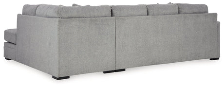 Casselbury Cement 2-Piece Sectional With Ottoman - Ella Furniture