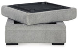Casselbury Cement 2-Piece Sectional With Ottoman - Ella Furniture