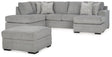 Casselbury Cement 2-Piece Sectional With Ottoman PKG015797 - 52906S2 | 5290611 - Ella Furniture