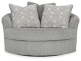 Casselbury Cement Chair And Ottoman - Ella Furniture