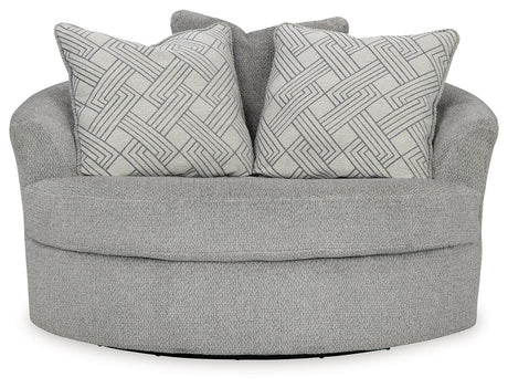 Casselbury Cement Chair And Ottoman - Ella Furniture