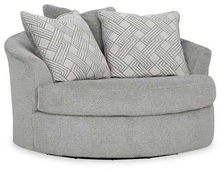 Casselbury Cement Chair And Ottoman - Ella Furniture
