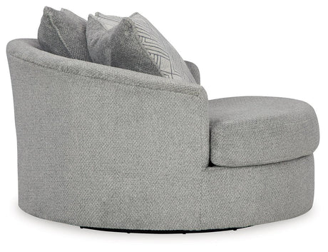 Casselbury Cement Chair And Ottoman - Ella Furniture