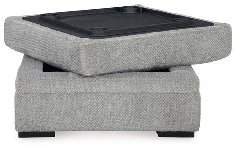 Casselbury Cement Chair And Ottoman - Ella Furniture