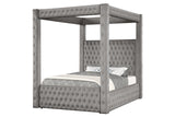 Castle Grey Platform King Bed - Ella Furniture