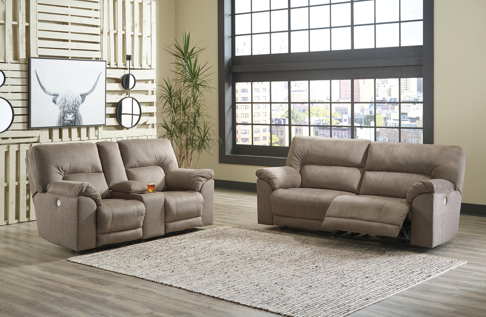 Cavalcade Slate Sofa And Loveseat - Ella Furniture