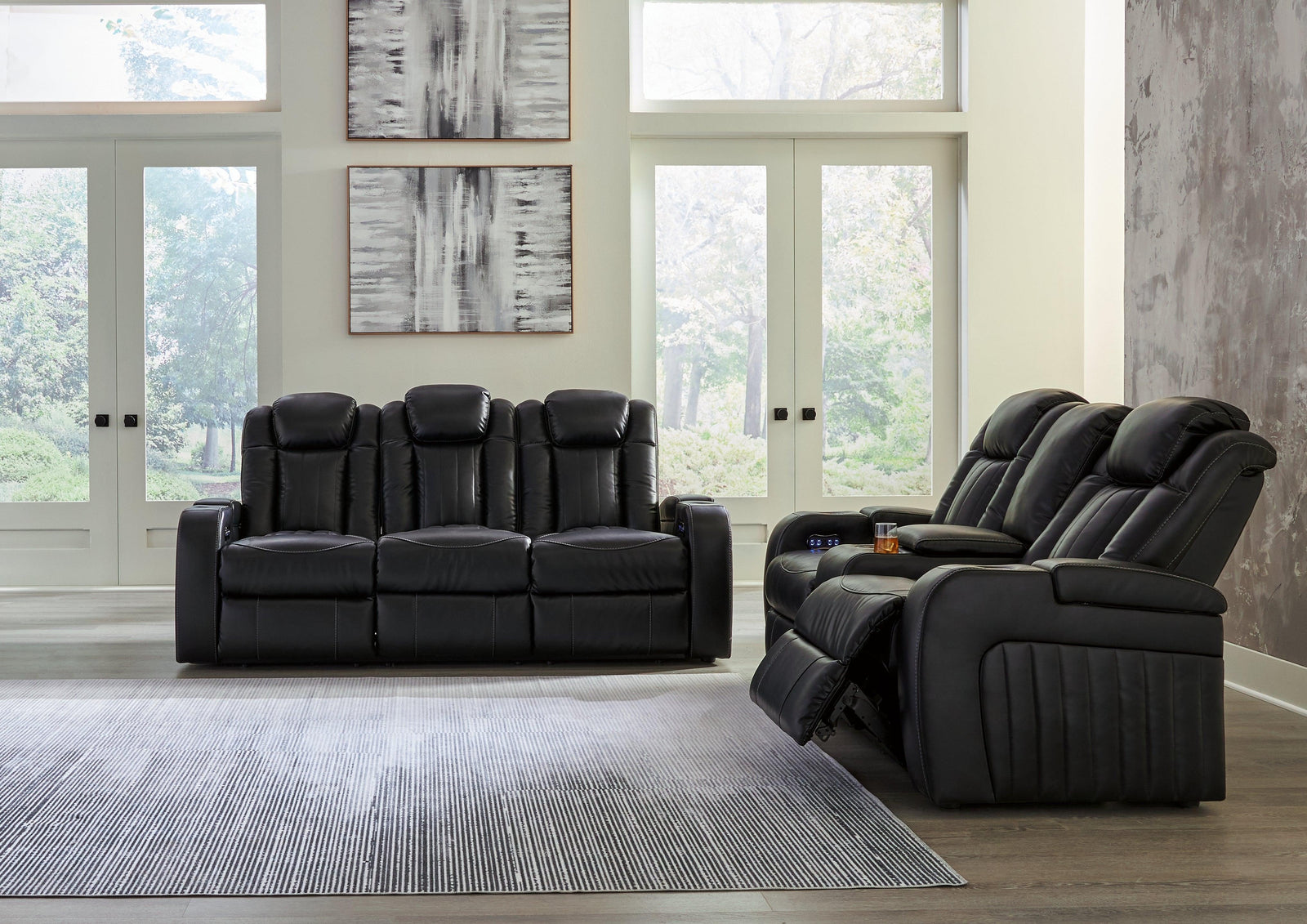 Caveman Midnight Den Sofa And Loveseat - Ella Furniture