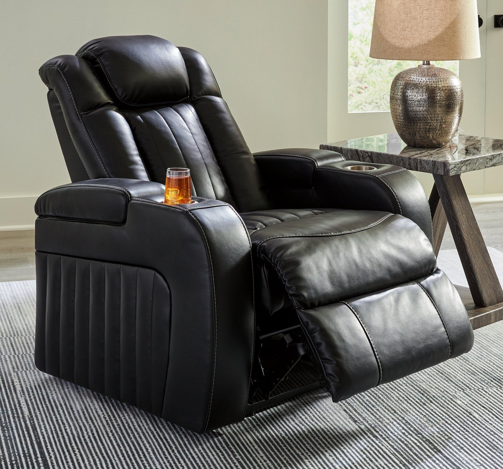 Caveman Midnight Den Sofa, Loveseat And Recliner - Ella Furniture