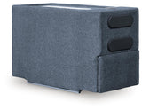 Modmax Ink 5-Piece Double Storage Chaise Sectional with Audio Consoles — angled view
