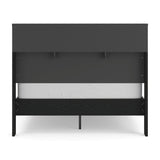 Kozmour Black/Brown Full Bookcase Complete Bed Frame — back view